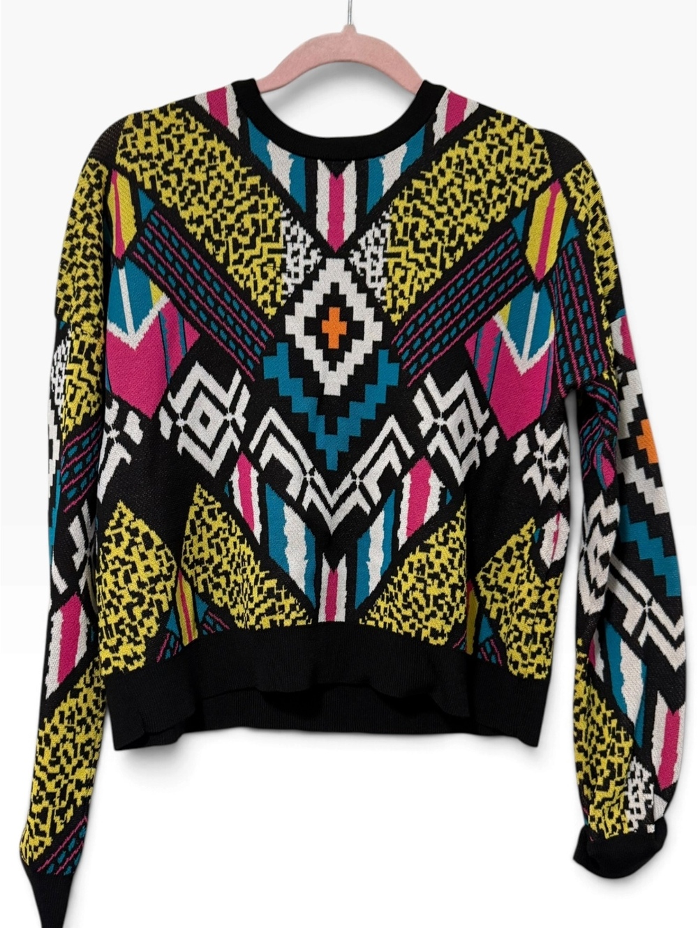 H&M Divided Women's Small Colorful retro Patterned Sweater